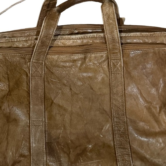Wilson’s Leather Briefcase Super Distressed Light Brown - Picture 4 of 15